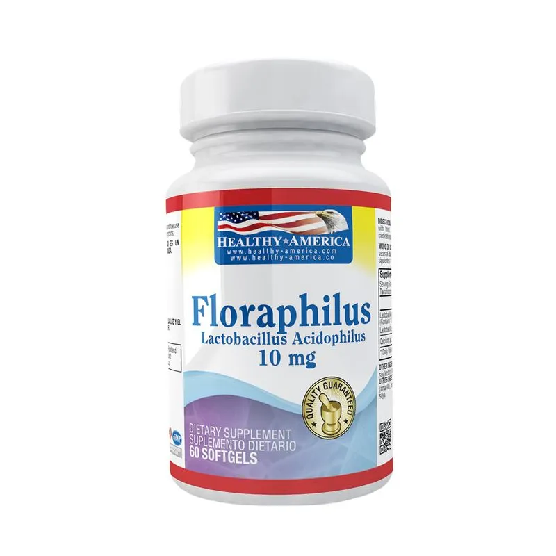 Floraphilus Lactobacillus 10 mg Healthy America 100 Softgels